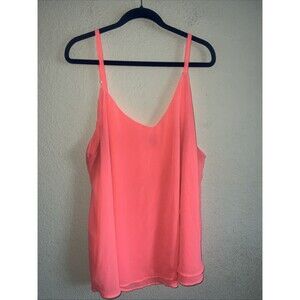 TORRID Tank Top cami NEON PINK BRIGHT SWING SIZE 4 Blouse Retro Club Dance Sexy